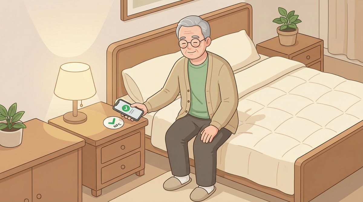 爸爸睡前碰NFC卡贴